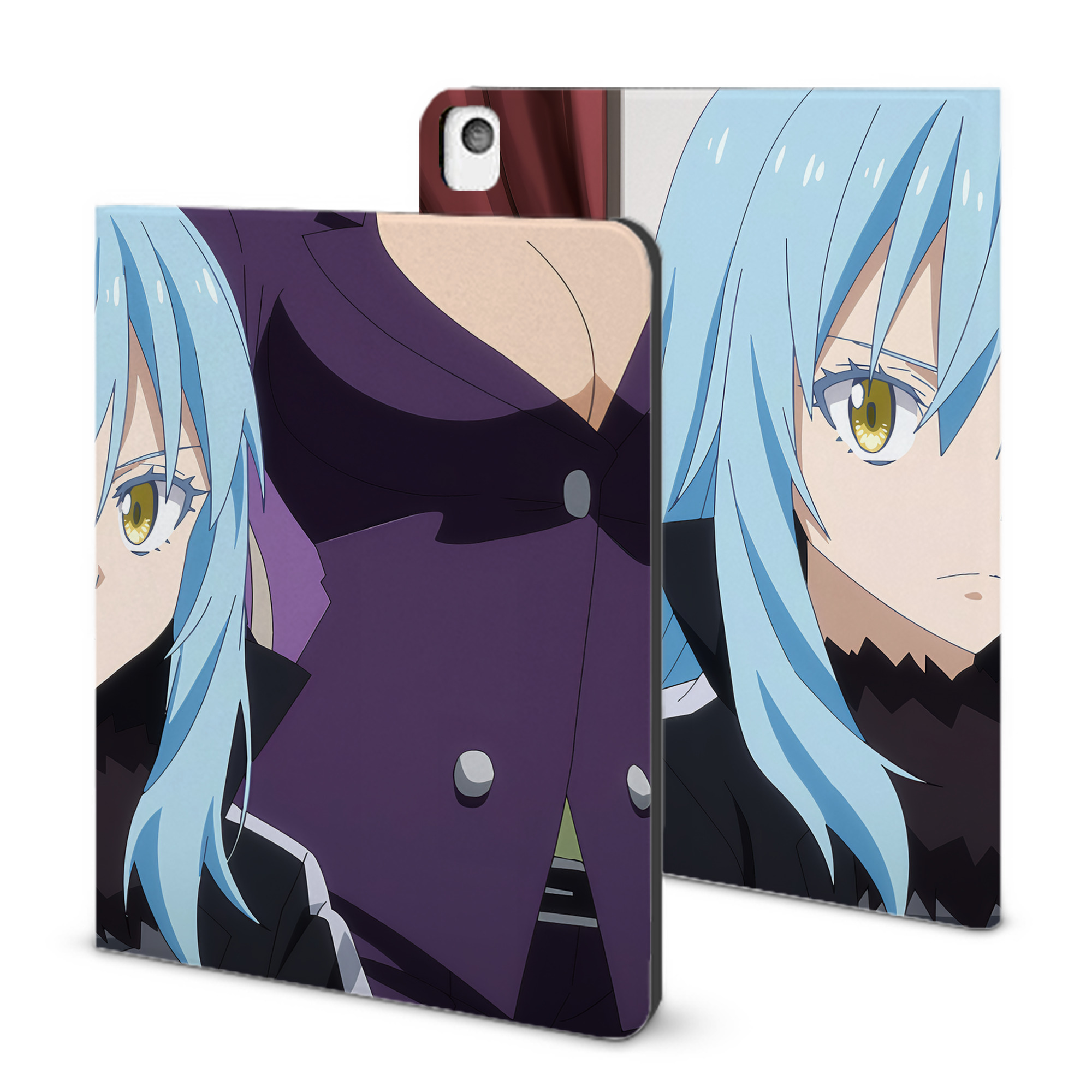 （画像用） 転スラ Regarding Reincarnated to Slime IPadケース ペンホルダー付き ブックスタイルデザイン